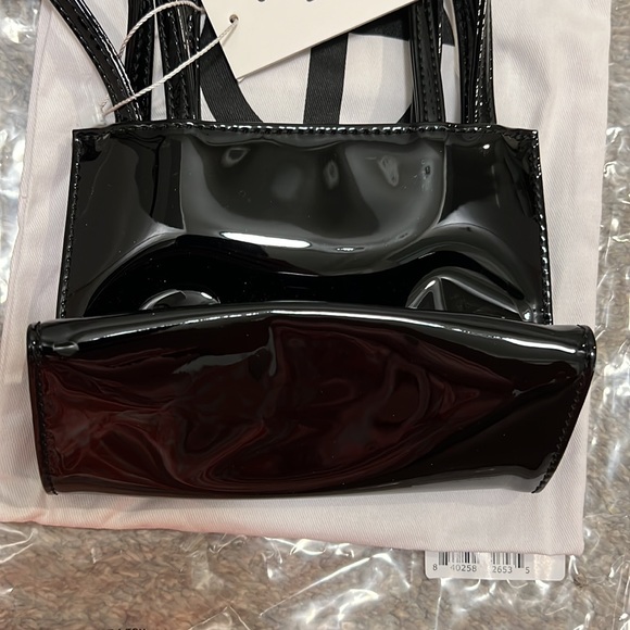 Telfar Small Black Patent shopping Bag - Picture 2 of 4